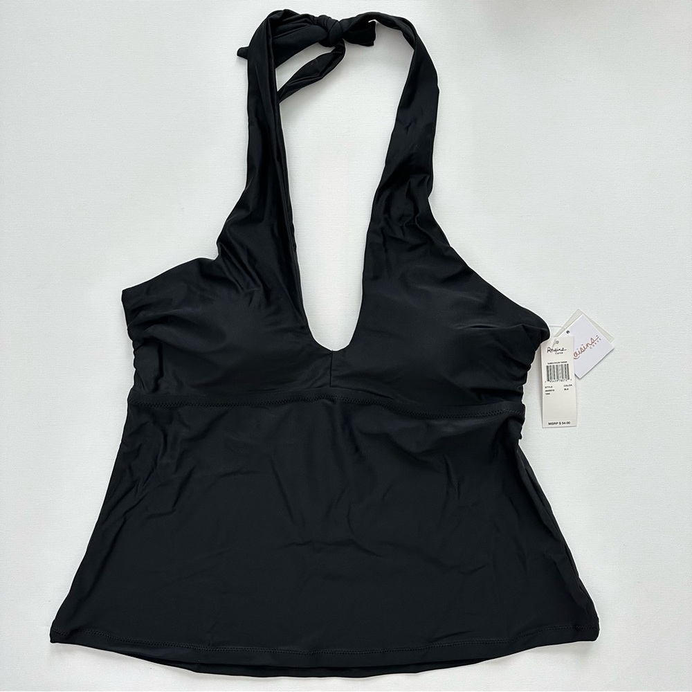 Raisins Curve Women’s Black Tankini Top Size 16W